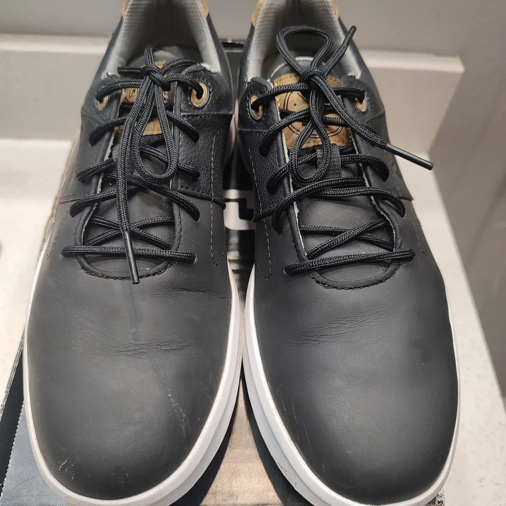 FootJoy Contour 54180 Black Tan Leather Luxe Men Golf Shoe Sz 7.5 Gorpcore